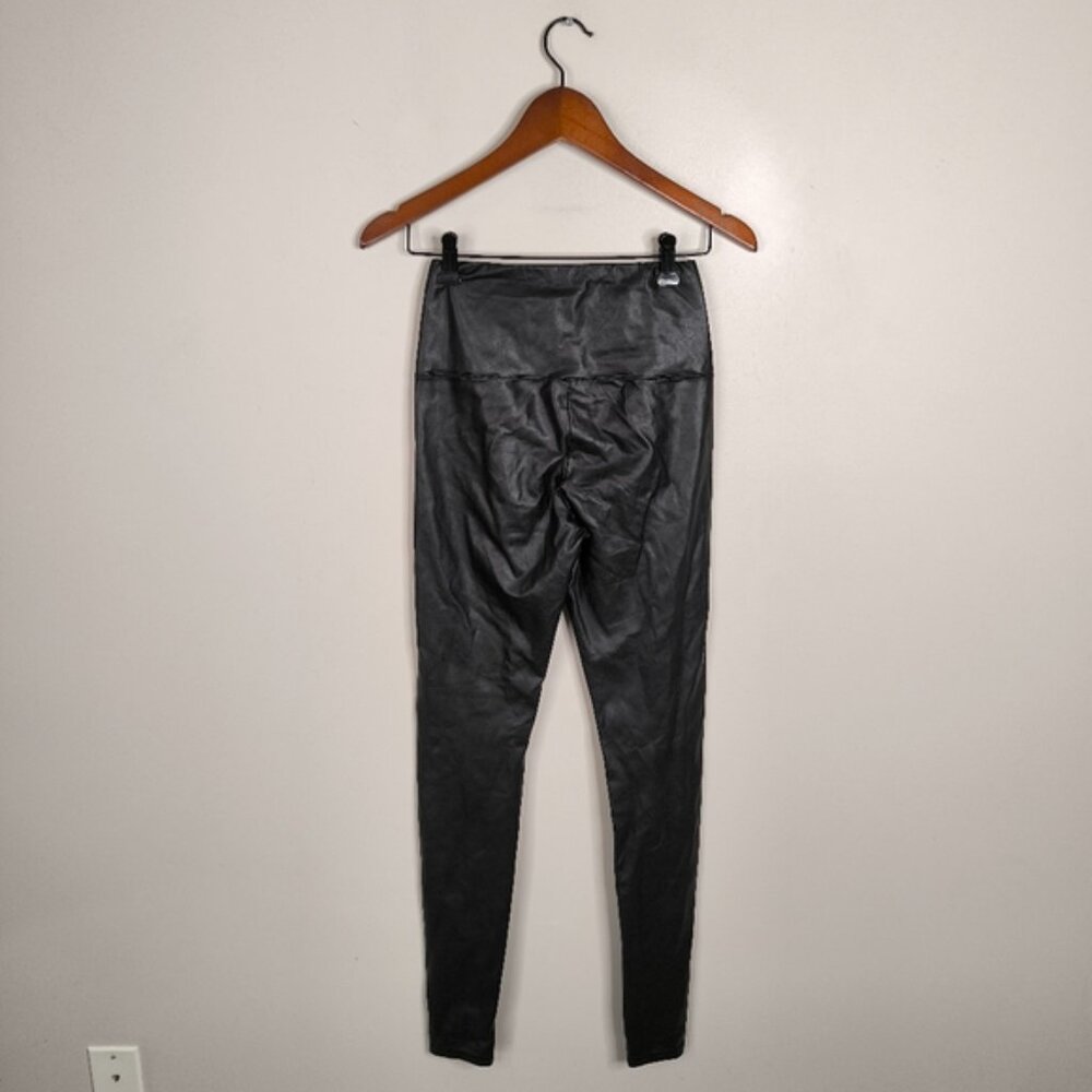 Aritzia Wilfred Free Daria Japanese Fabric High Rise Faux Leather Leggings S - Picture 3 of 9